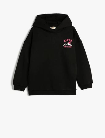4WKG10701AK Koton Kız Çocuk Sweat SİYAH