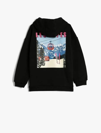 4WKG10701AK Koton Kız Çocuk Sweat SİYAH