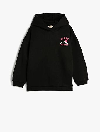 4WKG10701AK Koton Kız Çocuk Sweat SİYAH