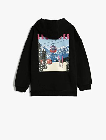 4WKG10701AK Koton Kız Çocuk Sweat SİYAH