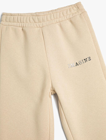 Basic Jogger Eşofman Altı Cepli Beli Bağlamalı Şardonlu