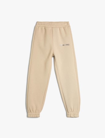Basic Jogger Eşofman Altı Cepli Beli Bağlamalı Şardonlu