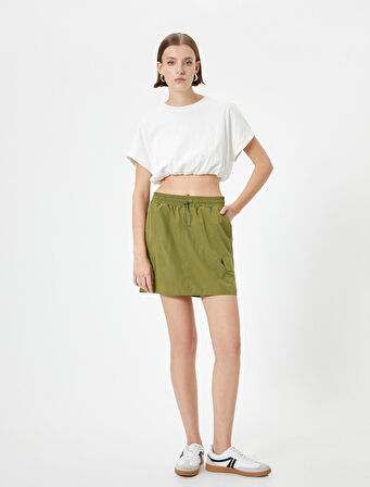 Mini Kargo Paraşüt Etek Beli Lastikli Stoper Detaylı