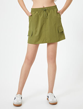 Mini Kargo Paraşüt Etek Beli Lastikli Stoper Detaylı