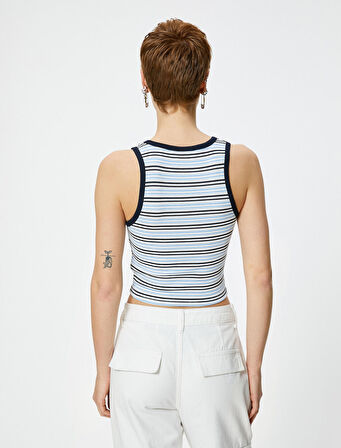 Crop Atlet Slim Fit Ribanalı