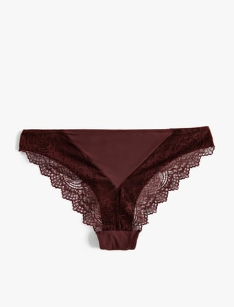 Brazilian Külot Dantelli Normal Bel