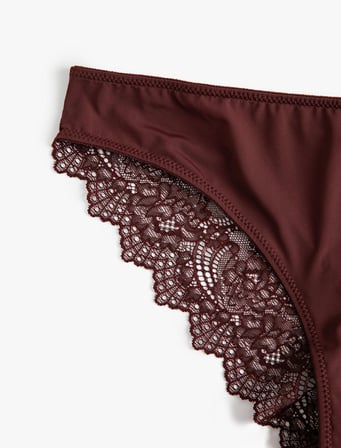 Brazilian Külot Dantelli Normal Bel