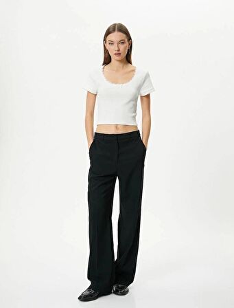 4SAL10229IK Koton Kadın T-shirt EKRU