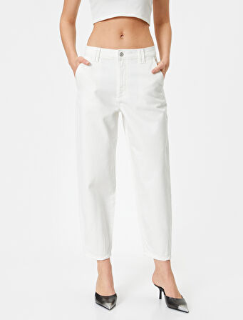 Rahat Kalıp Yüksek Bel Kot Pantolon - Baggy Jeans