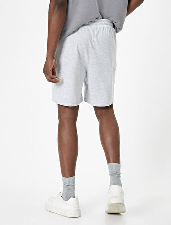 Beli Bağcıklı Bermuda Şort Cep Detaylı Pamuklu