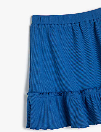 Etek Dokulu Beli Lastikli Fırfır Detaylı