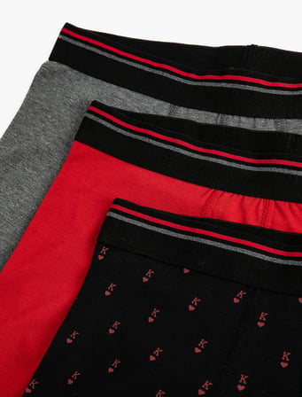 3'lü Boxer Seti Oyun Baskılı Çok Renkli