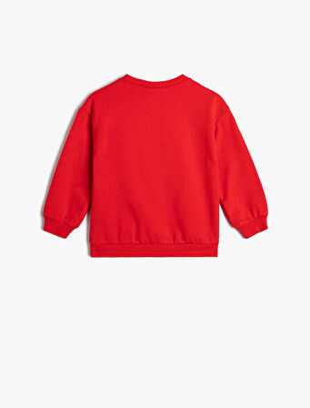 Yılbaşı Temalı Sweat Kurabiye Adam Baskılı Şardonlu Pamuklu