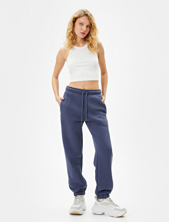 Jogger Eşofman Altı Beli Lastikli Bağcıklı Cep Detaylı