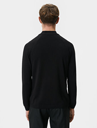 Yarım Balıkçı Yaka Kazak Slim Fit Triko Uzun Kollu