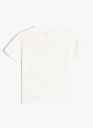 Koton Baskılı Ekru Erkek T-Shirt 4SMB10212TK