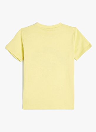 Koton Baskılı Sarı Erkek T-Shirt 4SMB10227TK