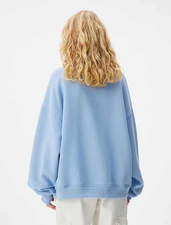 Rick and Morty Sweatshirt Lisanslı Baskılı Uzun Kollu Bisiklet Yaka Pamuk Karışımlı