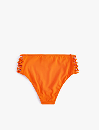 Yüksek Bel Bikini Altı Yanları Pencere Detaylı Dar Kalıp