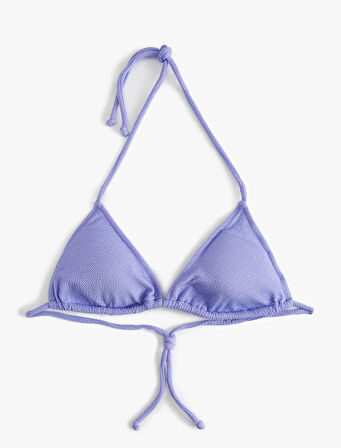 Üçgen Bikini Üstü Dokulu Kaplı