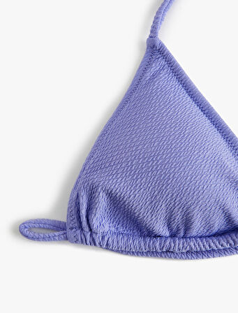 Üçgen Bikini Üstü Dokulu Kaplı