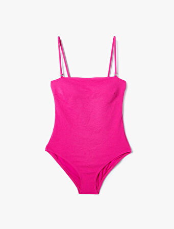 Straplez Mayo Çıkarılabilir Askılı Kaplı Dokulu