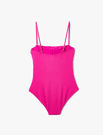 Straplez Mayo Çıkarılabilir Askılı Kaplı Dokulu