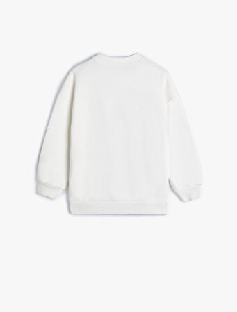 Snoopy Sweatshirt Lisanslı Uzun Kollu Bisiklet Yaka Şardonlu 