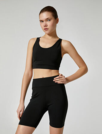 Spor Biker Tayt Yüksek Bel Slim Fit