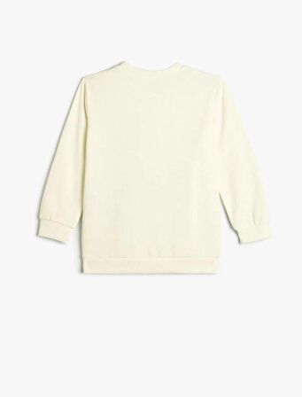 4SKB10403TK Koton Erkek Çocuk Sweat EKRU
