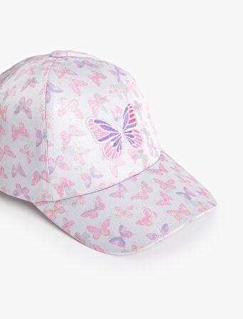 Kep Şapka Kelebek Detaylı 