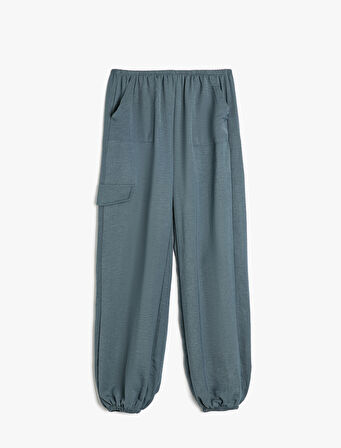 Jogger Pantolon Cep Detaylı Beli Lastikli