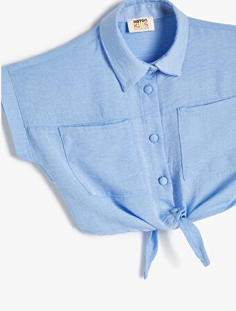 Gömlek Önden Bağlamalı Cepli