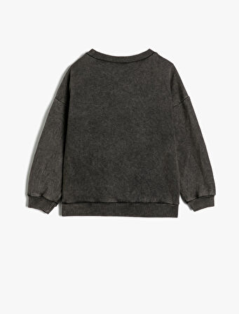 Powerpuff Girls Sweatshirt Lisanslı Uzun Kollu Bisiklet Yaka Şardonlu