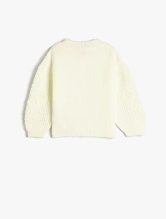 Triko Hırka Düğmeli Yuvarlak Yaka