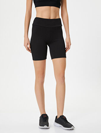 Biker Tayt Spor Yüksek Bel Slim Fit 
