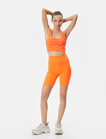 Biker Tayt Spor Yüksek Bel Slim Fit 
