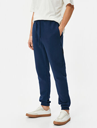 Jogger Eşofman Altı Beli Bağcıklı Fermuar Detaylı Cepli