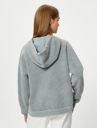 1923 Aplike Detaylı Kapşonlu Sweatshirt Pamuklu 100. Yıl Özel