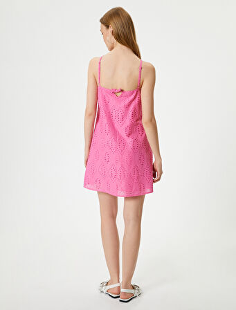 Fisto Elbise Halter Yaka Mini Slim Fit
