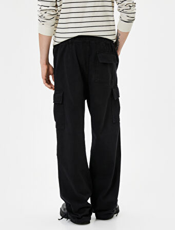 Paraşüt Pantolon Kargo Cepli Beli Bağcıklı Stoperli