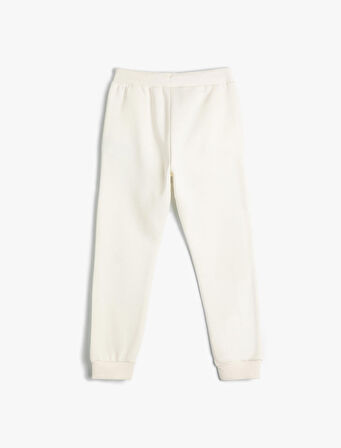 Jogger Eşofman Altı Şehir Baskılı Beli Bağlamalı Şardonlu