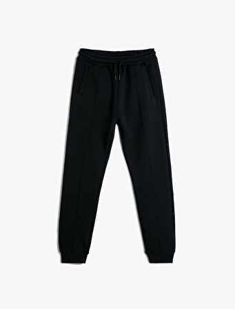 Basic Jogger Eşofman Altı Şardonlu Cepli Beli Bağlamalı