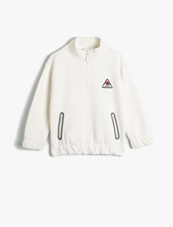 Sweatshirt Kayak Temalı Dik Yaka Uzun Kollu 