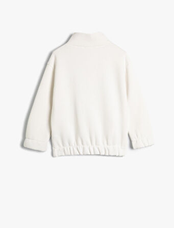 Sweatshirt Kayak Temalı Dik Yaka Uzun Kollu 