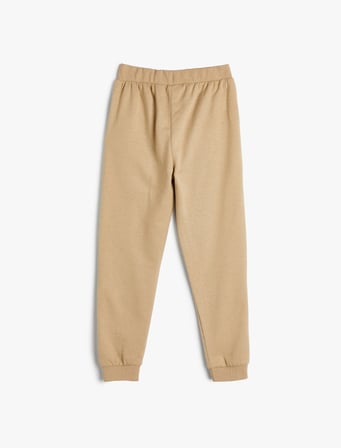 Basic Jogger Eşofman Altı Cepli Beli Bağlamalı Şardonlu Pamuklu