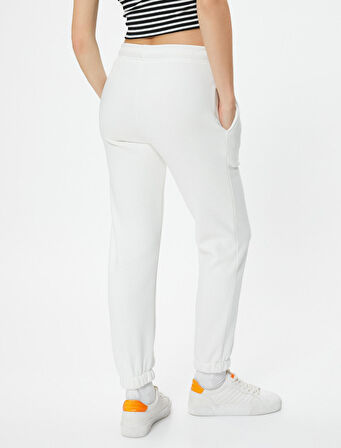 Jogger Eşofman Altı Beli Bağlamalı Rahat Kalıp Cepli Pamuklu