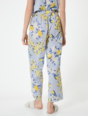 Pijama Altı Beli Bağcıklı Fırfırlı Pamuklu