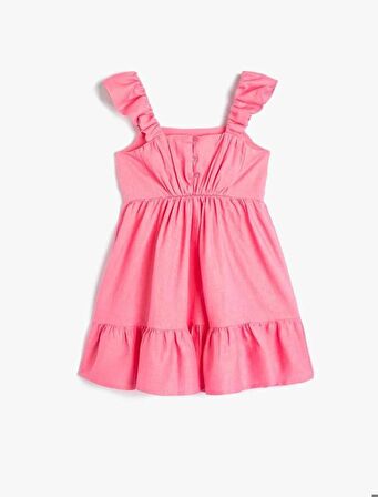 4SKG80088AW Koton Kız Çocuk Elbise PEMBE