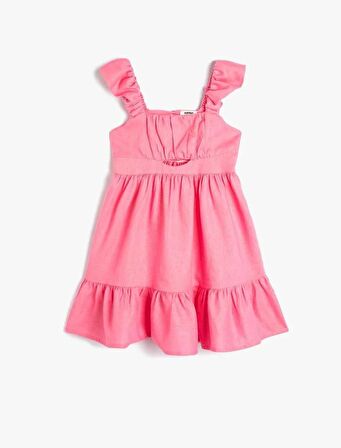 4SKG80088AW Koton Kız Çocuk Elbise PEMBE